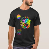 Chamaleon Watercolor Pride  Vibrant Rainbow Design Tシャツ (正面)