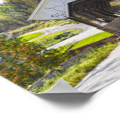 Chamberlin Mill Covered Bridge、Lyndon、Vermont ポスター (角)