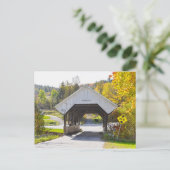 Chamberlin Mill Covered Bridge、Lyndon、Vermont ポストカード (スタンド正面)