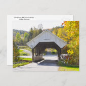 Chamberlin Mill Covered Bridge、Lyndon、Vermont ポストカード (正面/裏面)
