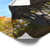 Chamberlin Mill Covered Bridge, Lyndon, Vermont Po ポスター (角)