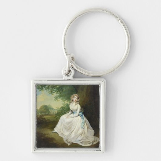 Chambers、c.1789 (キャンバスの油)女性 キーホルダー (正面)