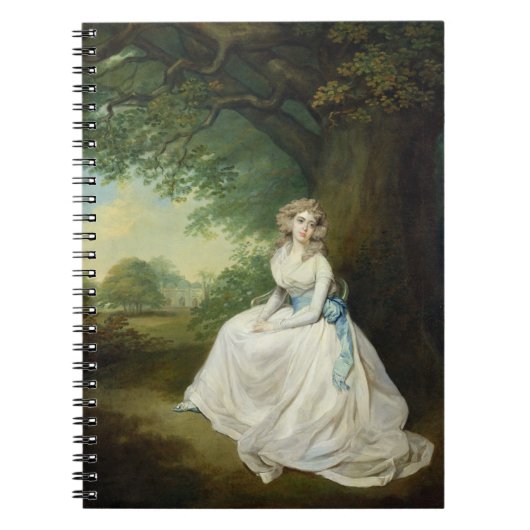 Chambers、c.1789 (キャンバスの油)女性 ノートブック (正面)