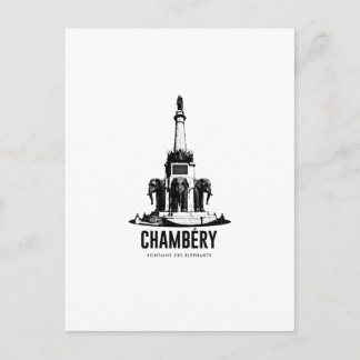 Chambery Cite des Ducs Affiche Vintage Savoie D ポストカード