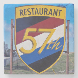 Chamblee, 57th Fighter Restaurant Sign，ジョージア ストーンコースター