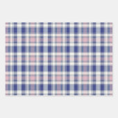 Chambray, Light Pink, Light Grey-Blue... Plaid ラッピングペーパーシート (正面3)