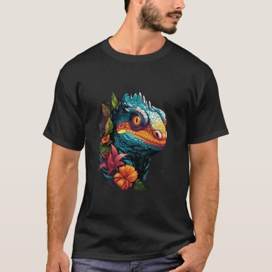 Chameleon Art mens Tシャツ (正面)