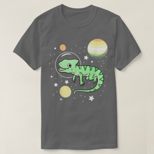 Chameleon Astronaut Genderflor Pride  Tシャツ (デザイン正面)