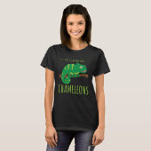 Chameleon Cute Girl Who Loves Chameleons Graphic Tシャツ (正面フル)