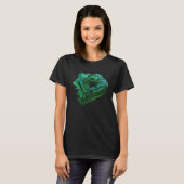 Chameleon Polygon Reptiles Lizards Tシャツ (正面フル)