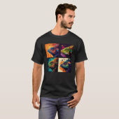 Chameleon Pop Illustration Colorful Animal Women   Tシャツ (正面フル)