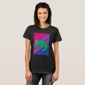 Chameleon Pride Bisexual Flag LGBTQ Proud Ally Pri Tシャツ (正面フル)