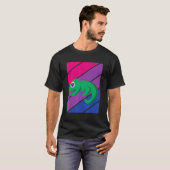 Chameleon Pride Bisexual Flag LGBTQ Proud Ally Pri Tシャツ (正面フル)