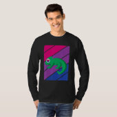 Chameleon Pride Bisexual Flag LGBTQ Proud Ally Pri Tシャツ (正面フル)