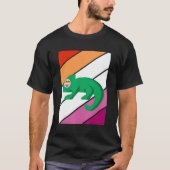 Chameleon Pride Lesbian Flag LGBTQ Proud Ally Prid Tシャツ (正面)