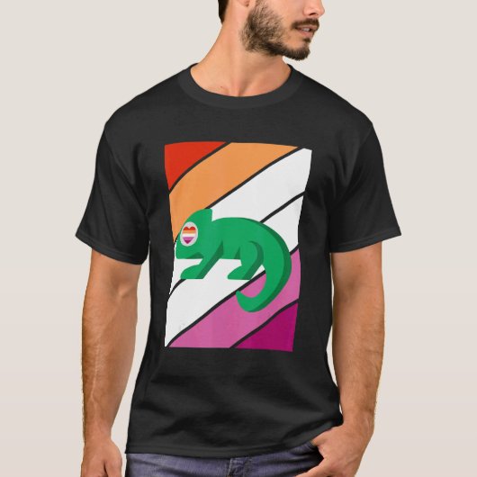 Chameleon Pride Lesbian Flag LGBTQ Proud Ally Prid Tシャツ (正面)