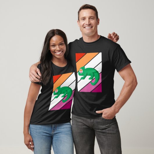 Chameleon Pride Lesbian Flag LGBTQ Proud Ally Prid Tシャツ (ユニセックス)