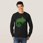Chameleon Reptile Animal Aztec Maya Maori Tribal P Tシャツ (正面フル)