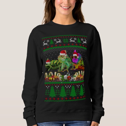Chameleon Ugly Christmas Sweater スウェットシャツ (正面)