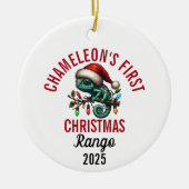 Chameleon's First Christmas 2025 セラミックオーナメント (正面)