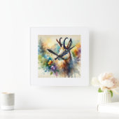 Chamois 111024AREF135 - Watercolor スクエア壁時計 (ホーム)