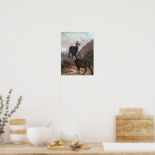 Chamois by CE Swan, Goats in the Mountains ポスター (キッチン)