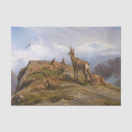 Chamois Goats in the Mountains (by Rosa Bonheur) 薄葉紙