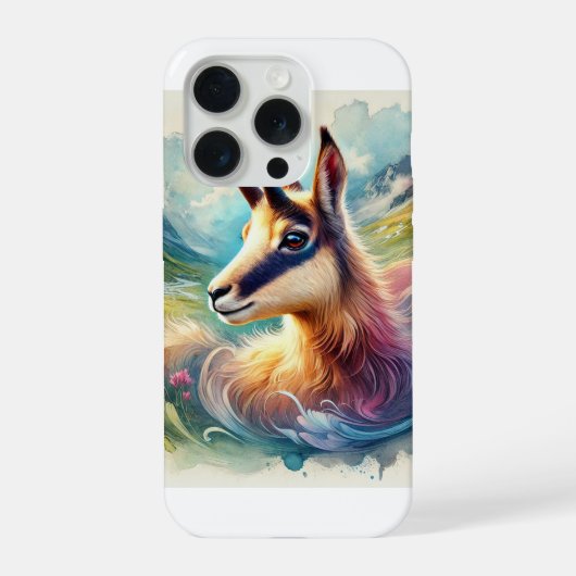 Chamois in the Alpine Light 061024AREF130 - Waterc iPhoneケース (裏面)