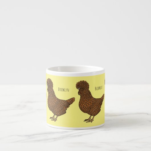 Chamois polish chicken cartoon illustration   エスプレッソカップ (正面)