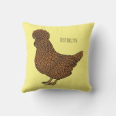 Chamois polish chicken cartoon illustration クッション (裏面)