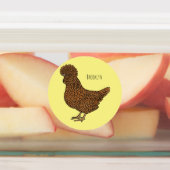 Chamois polish chicken cartoon illustration ラベル (貼付)