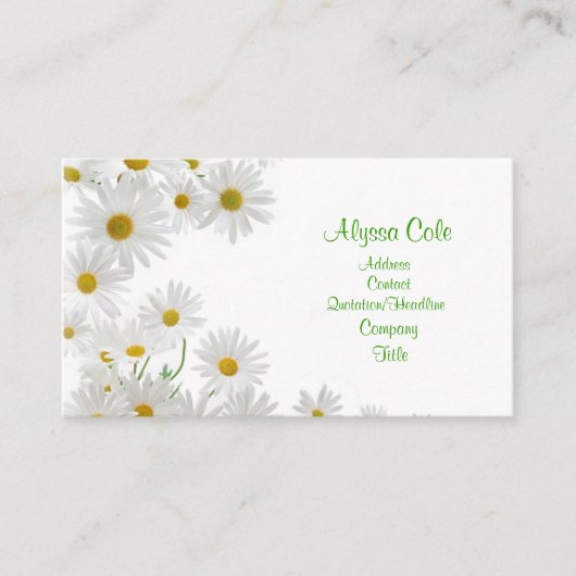 Chamomileの花 名刺 (正面)