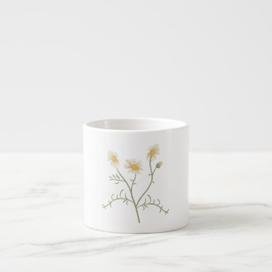 Chamomile Botanical Illustration Coffee Mug エスプレッソカップ (正面)