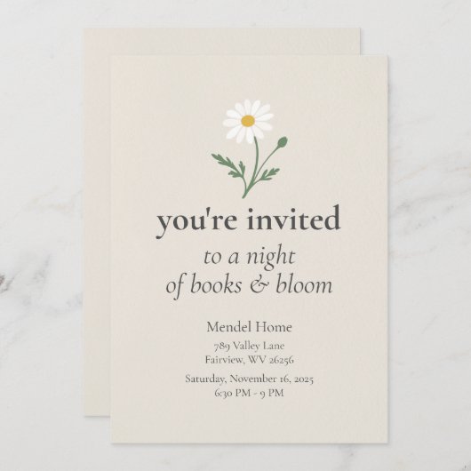Chamomile Gathering - Soft Cream 招待状 (正面/裏面)