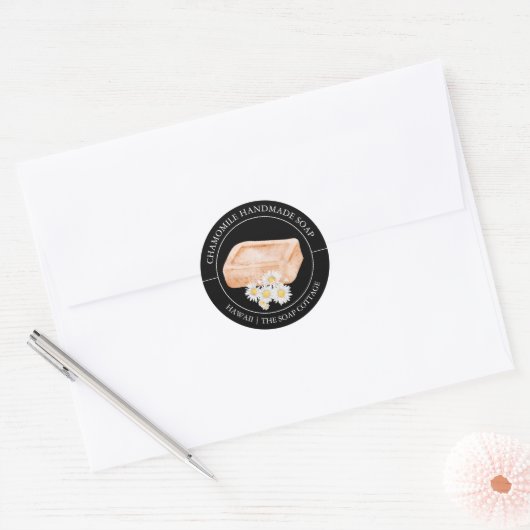 Chamomile Soap label ラウンドシール (封筒)