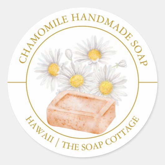 Chamomile Soap label ラウンドシール (正面)
