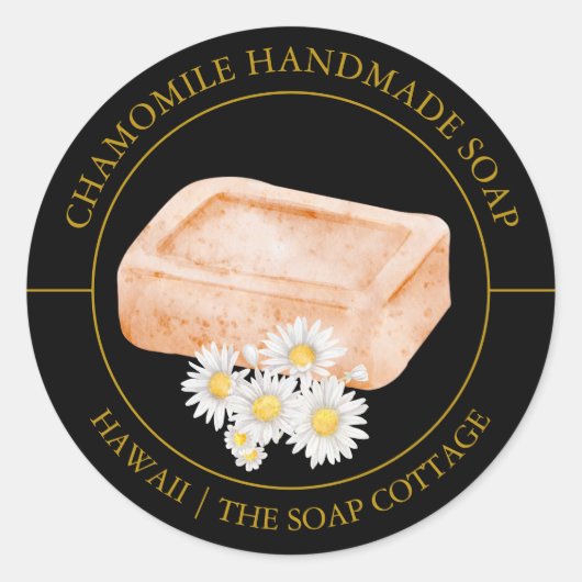 Chamomile Soap label ラウンドシール (正面)