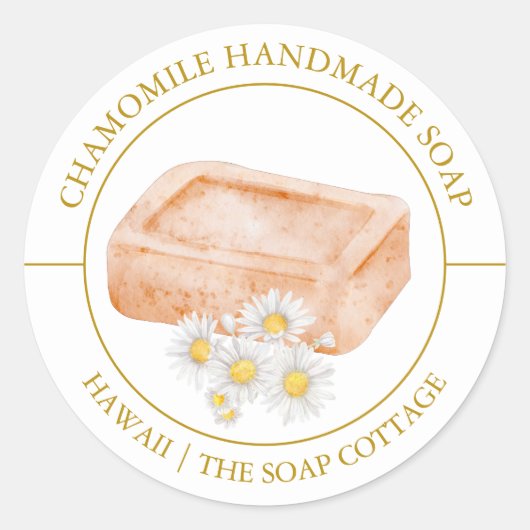 Chamomile Soap label ラウンドシール (正面)