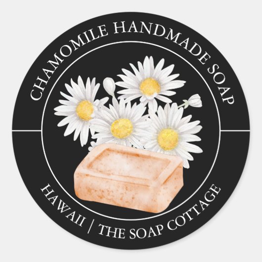 Chamomile Soap label ラウンドシール (正面)