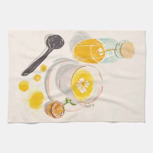 Chamomile Tea & Honey Kitchen Towels キッチンタオル (横)