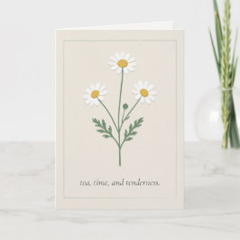 Chamomile Wishes - Soft Cream カード