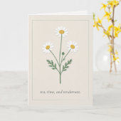 Chamomile Wishes - Soft Cream カード (黄色い花)