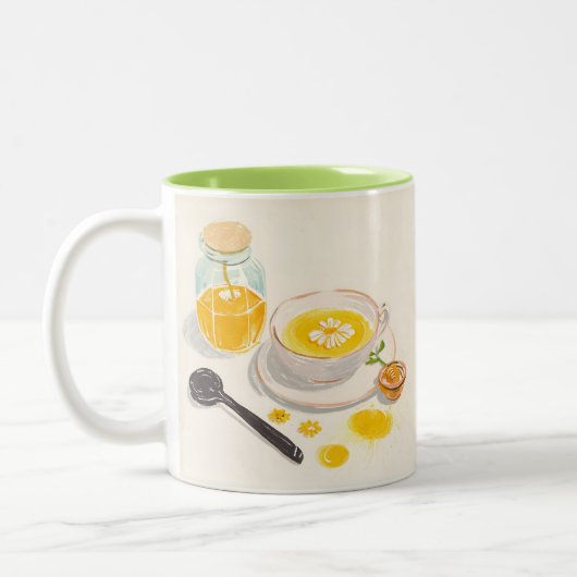 Chamomille Tea & Honey Mug ツートーンマグカップ (左)