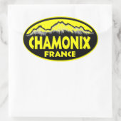 Chamonixフランス黄色の楕円形のシール 楕円形シール (バッグ)