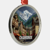 Chamonix France Mont Blanc メタルオーナメント (右)
