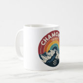 Chamonix France Retro Mountain Mug コーヒーマグカップ (正面左)