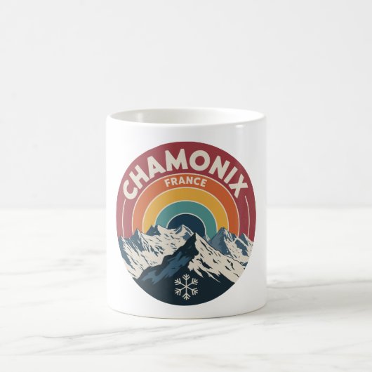 Chamonix France Retro Mountain Mug コーヒーマグカップ (中央)