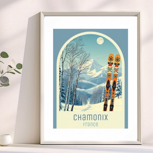 Chamonix France ski resort  ポスター