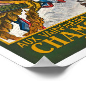 Chamonix France vintage travel ポスター (角)