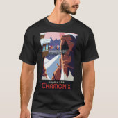Chamonix L'Aiguille Du Midi Poster Tシャツ (正面)